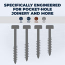 Kreg No. 6 X 1 in. L Square Zinc-Plated Pocket-Hole Screw 500 ct