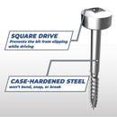 Kreg No. 6 X 1 in. L Square Zinc-Plated Pocket-Hole Screw 500 ct