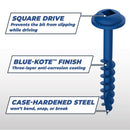 Kreg No. 8 X 1-1/4 in. L Square Blue-Kote Pocket-Hole Screw 100 ct