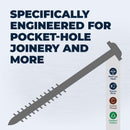 Kreg No. 14 X 2 1/2 in. L Square Zinc-Plated Pocket-Hole Screw 125 ct