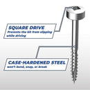 Kreg No. 6 X 1-1/4 in. L Square Zinc-Plated Pocket-Hole Screw 100 ct