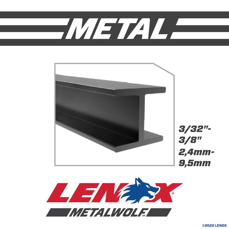 LENOX METALWOLF 6 in. Bi-Metal Wave Edge Reciprocating Saw Blade 14 TPI 5 pk