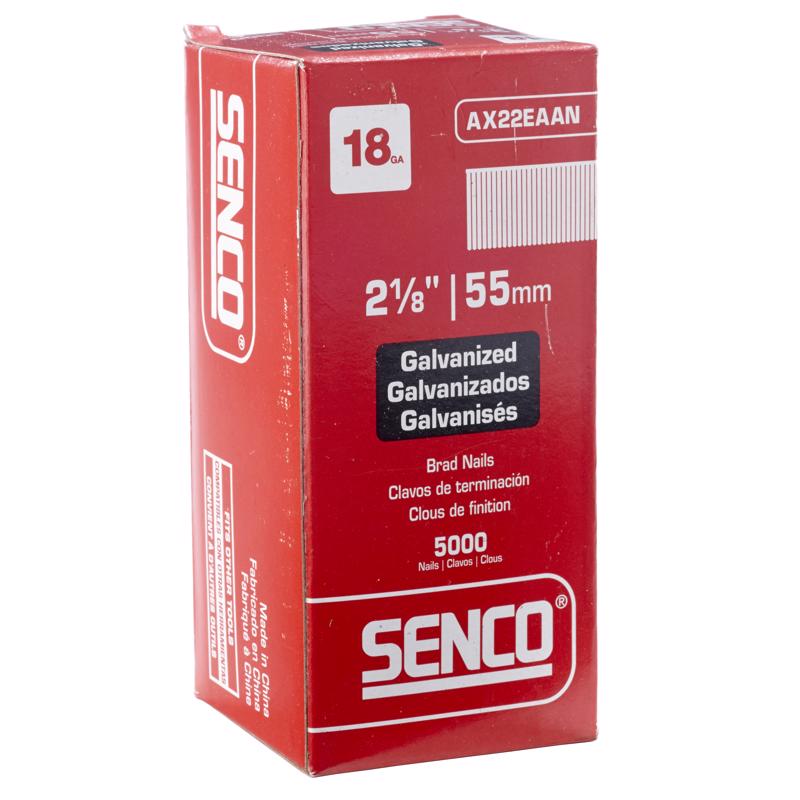 Senco 18 Ga. X 2-1/8 in. L Galvanized Steel Brad Nails 5000 pk