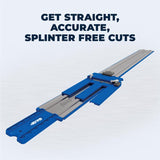 Kreg Accu-Cut Aluminum 50 in. L Saw Guide Blue/Silver 1 pc