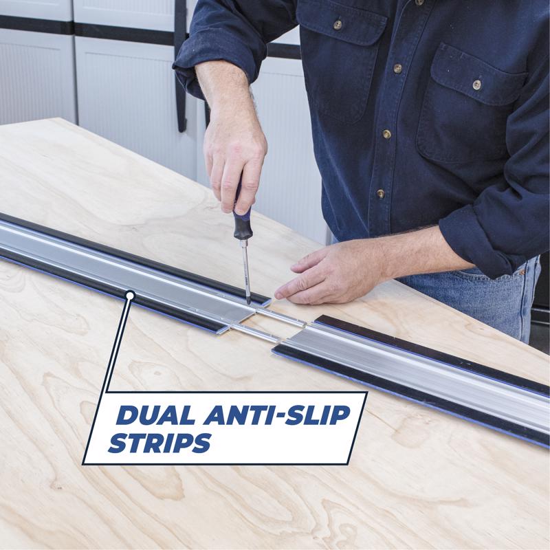 Kreg Accu-Cut Aluminum 50 in. L Saw Guide Blue/Silver 1 pc