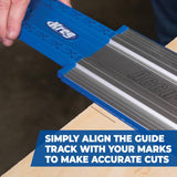 Kreg Accu-Cut Aluminum 50 in. L Saw Guide Blue/Silver 1 pc