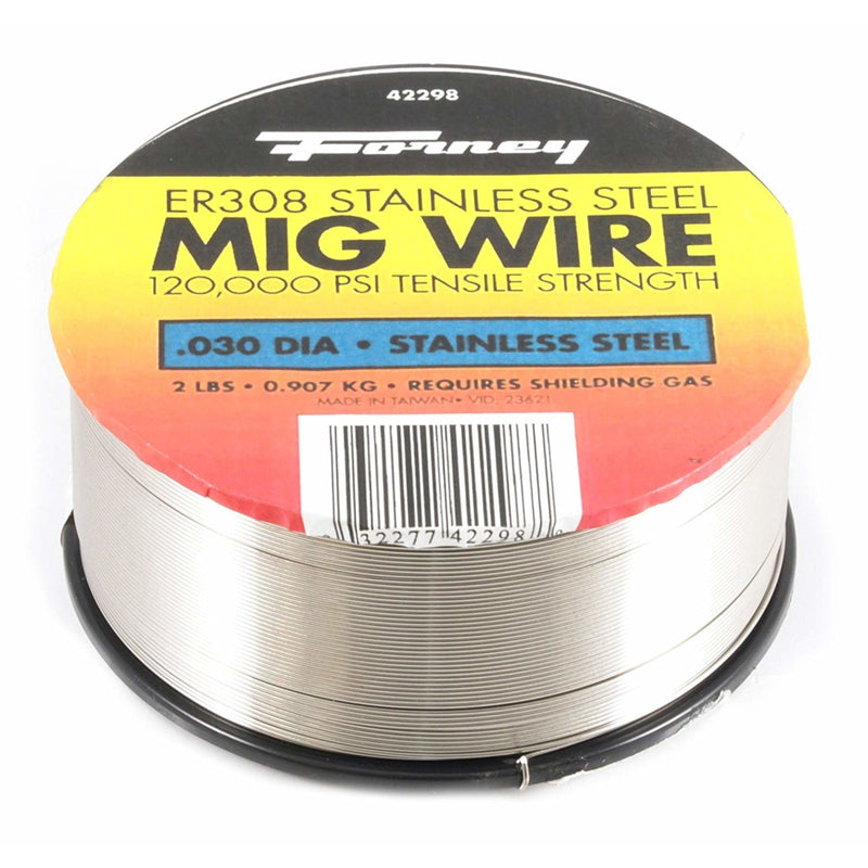 Forney 0.03 in. Stainless Steel MIG Welding Wire 120000 psi 2 lb