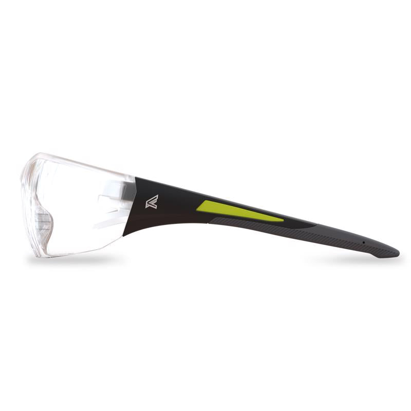 Edge Eyewear Delano G2 Wraparound Safety Glasses Clear Lens Black Frame 1 pc