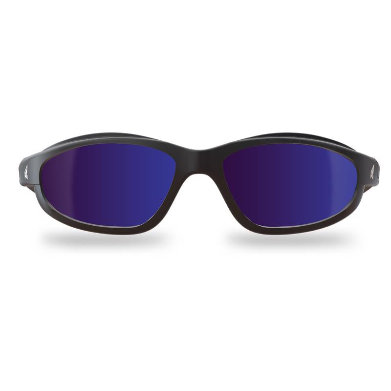 Edge Eyewear Dakura Safety Glasses Blue Mirror Lens Black Frame 1 pk