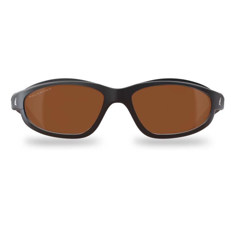 Edge Eyewear Dakura Polarized Safety Glasses Copper Lens Black Frame 1 pk