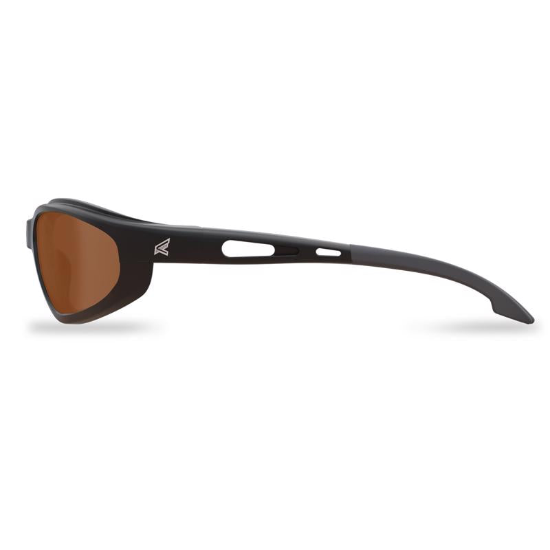 Edge Eyewear Dakura Polarized Safety Glasses Copper Lens Black Frame 1 pk