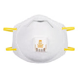 3M N95 Sanding and Fiberglass Cup Disposable Respirator Pro-Series Valved White 10 pc