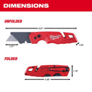 Milwaukee Fastback 6-3/4 in. Press and Flip Folding Utility Knife Red 1 pc