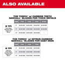 Milwaukee Torch 9 in. Carbide Thick Metal Reciprocating Saw Blade 8 TPI 1 pk