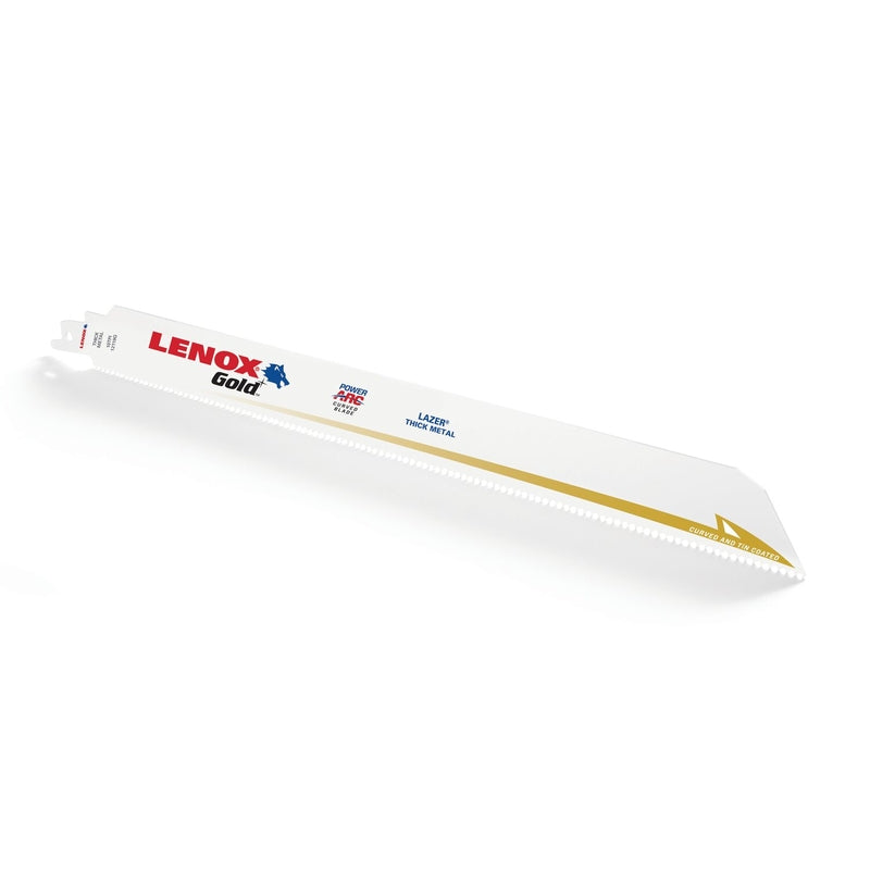 Lenox Gold 12 in. Bi-Metal Reciprocating Saw Blade 10 TPI 5 pk