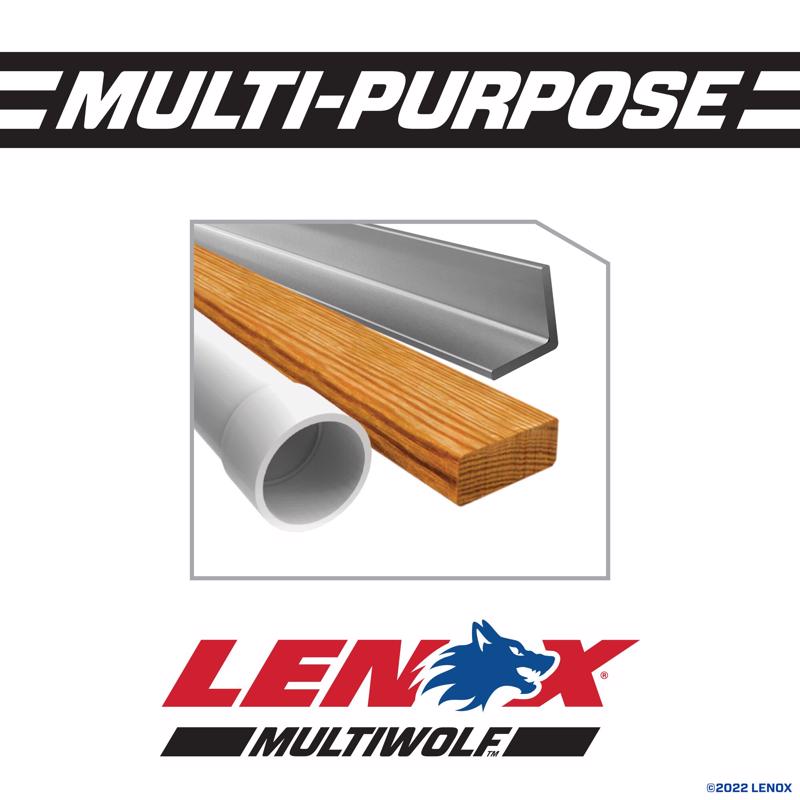 LENOX MULTIWOLF 8 in. Bi-Metal WAVE EDGE Reciprocating Saw Blade 10 TPI 25 pk