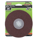 Gator 4.5 in. Aluminum Oxide Center Mount Fiber Disc 36 Grit Extra Coarse 3 pk