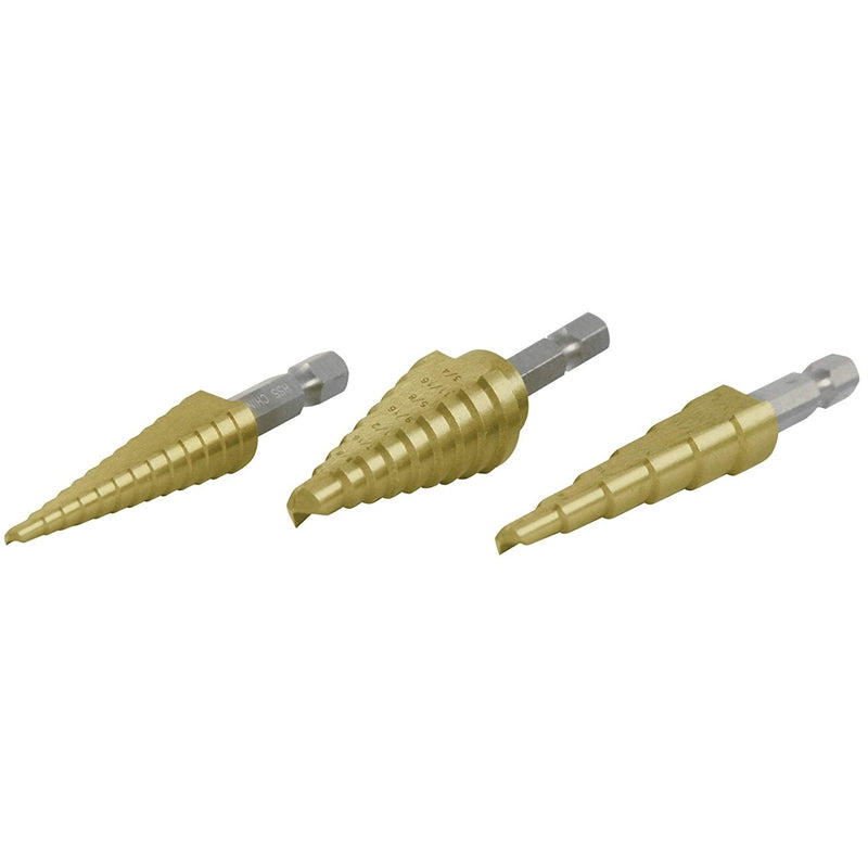 STEP DRILL SET HSS 3PC