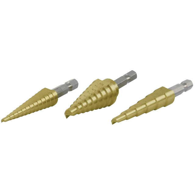 STEP DRILL SET HSS 3PC