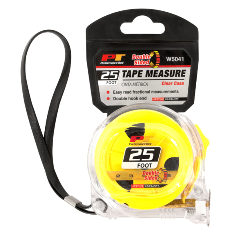 Performance Tool 25 ft. L X 1 in. W Double Sided Tape Measure 1 pk