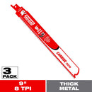 Diablo Steel Demon 9 in. Carbide Reciprocating Saw Blade 8 TPI 3 pk