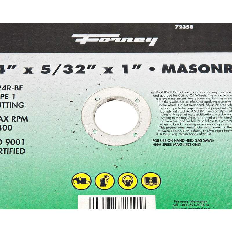 Forney 14 in. D X 1 in. Silicon Carbide Cut-Off Wheel 1 pc