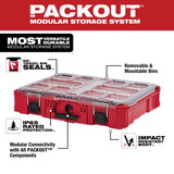 Milwaukee PACKOUT Garage Organizer Storage Organizer Impact-Resistant Poly 10 compartments Red