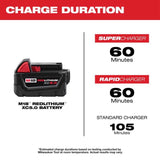 Milwaukee M18 RedLithium XC5.0 5 Ah Lithium-Ion Extended Capacity Battery Pack 2 pc