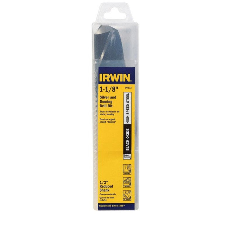 Irwin 1-1/8 in. X 6 in. L High Speed Steel Drill Bit Straight Shank 1 pc