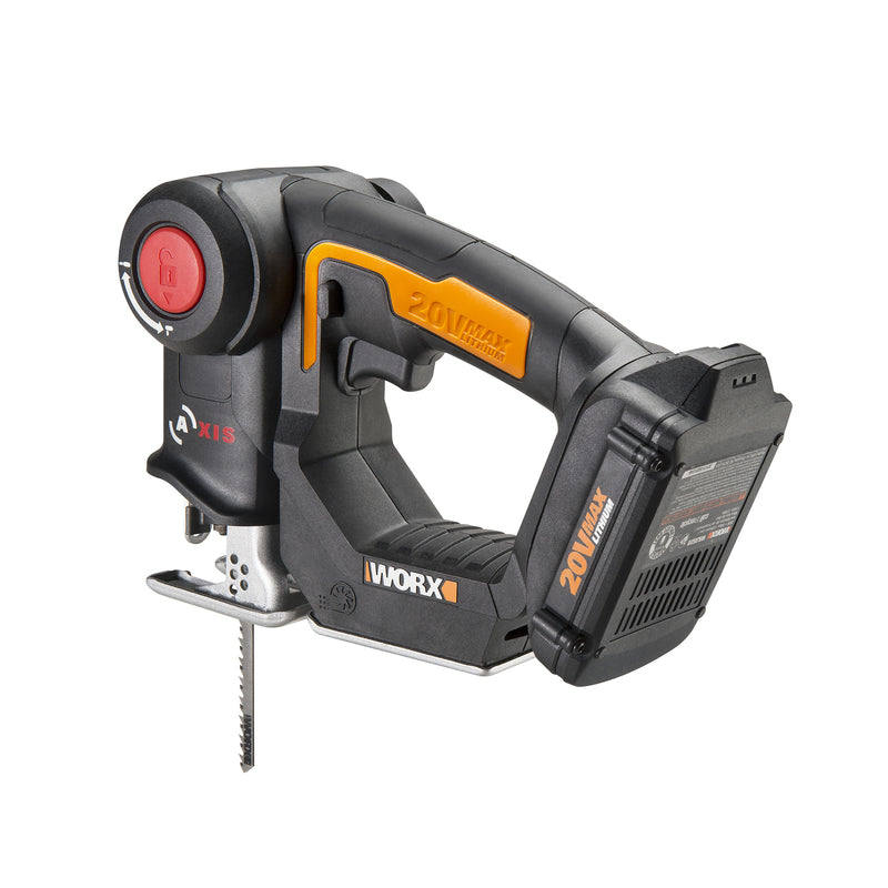 Worx 20V Power Share Axis Cordless Brushless Reciprocating/Jig Saw Kit (Battery & Charger)