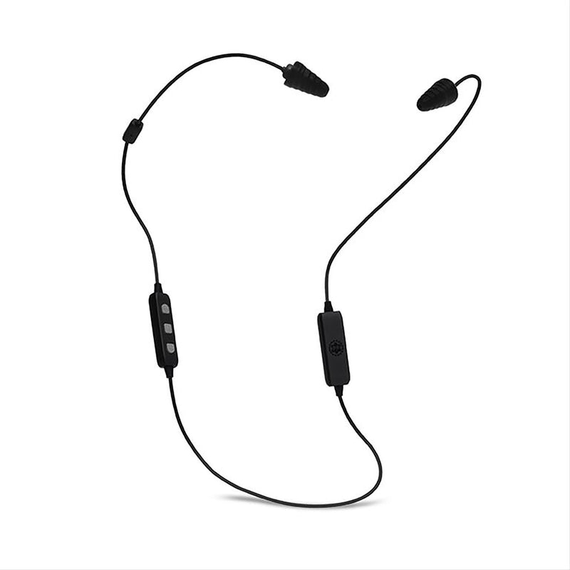 Plugfones Liberate 2.0 29 dB Nylon/Silicone/Soft Foam Bluetooth Earplugs/Earphones w/Mic Black 1 pai
