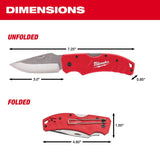 Milwaukee 7-1/4 in. Lockback Folding Pocket Knife Red 1 pk
