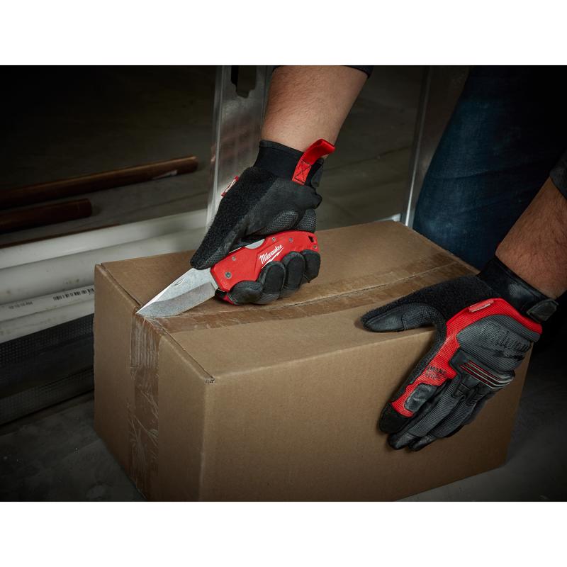 Milwaukee 7-1/4 in. Lockback Folding Pocket Knife Red 1 pk