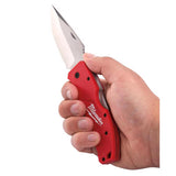 Milwaukee 7-1/4 in. Lockback Folding Pocket Knife Red 1 pk