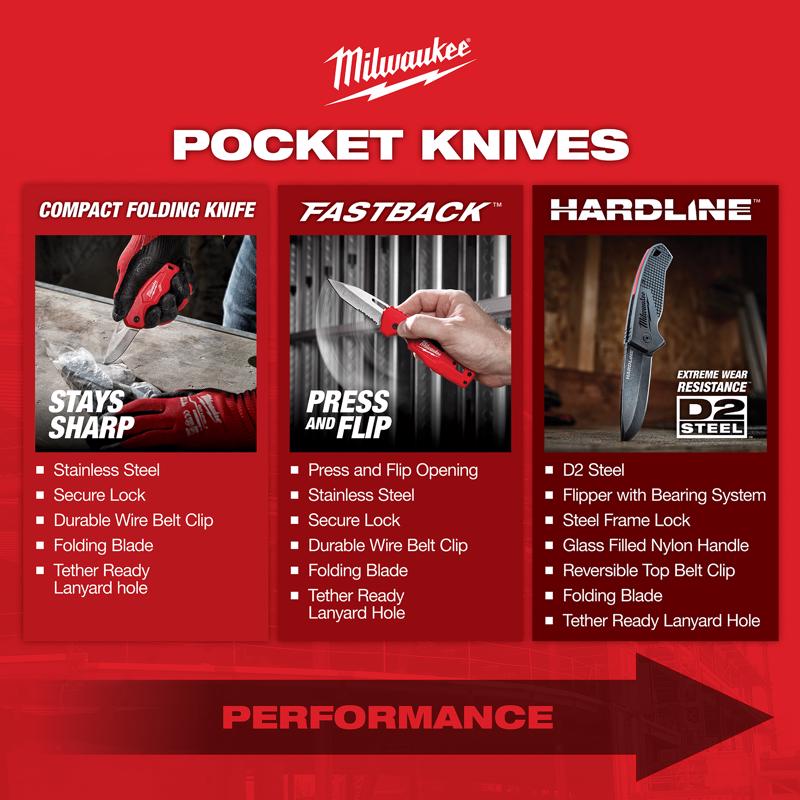 Milwaukee Fastback 7-3/4 in. Flip Folding Spring Assisted Pocket Knife Camouflage 1 pk