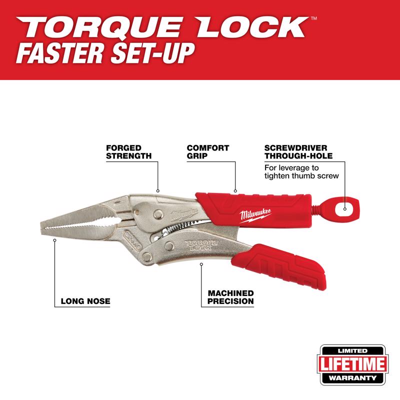 Milwaukee Torque Lock 6 in. Forged Alloy Steel Long Nose Pliers