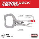 Milwaukee Torque Lock 2 in. X 2-1/8 in. D Locking C-Clamp 400 lb 1 pc