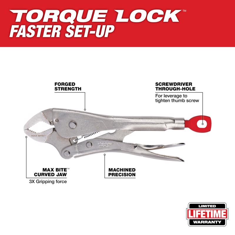 Milwaukee Torque Lock 10 in. Forged Alloy Steel Curved Jaw Pliers