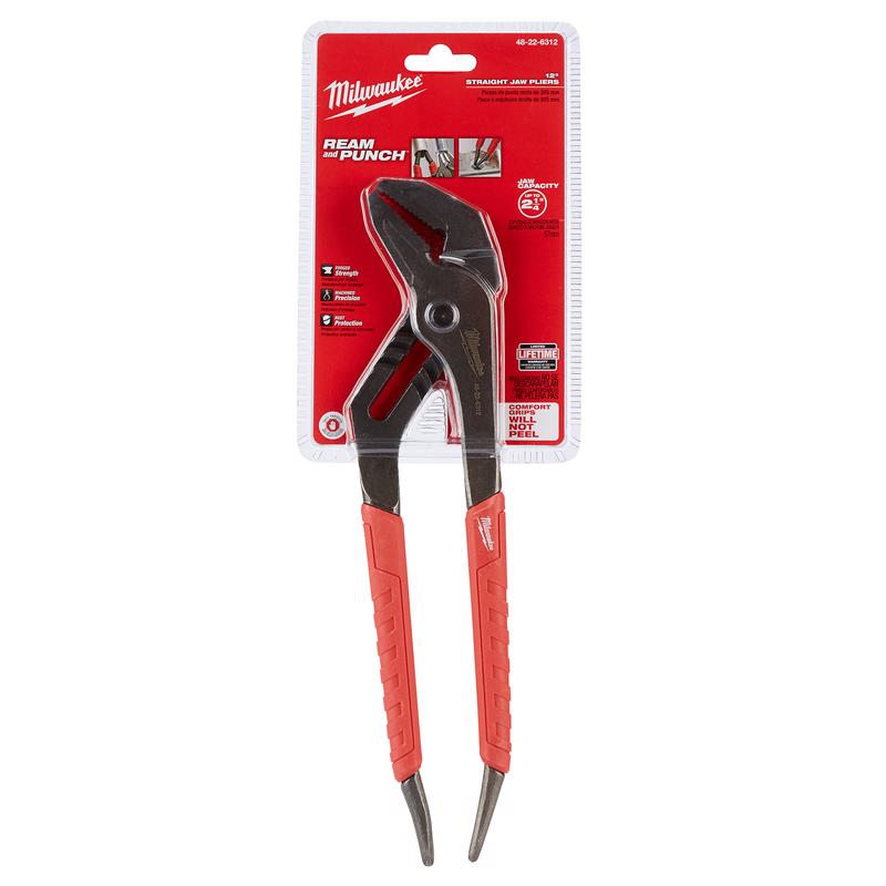 Milwaukee Ream & Punch 12 in. Forged Alloy Steel Straight Jaw Pliers