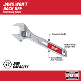 Milwaukee SAE Adjustable Wrench 11.02 in. L 1 pc