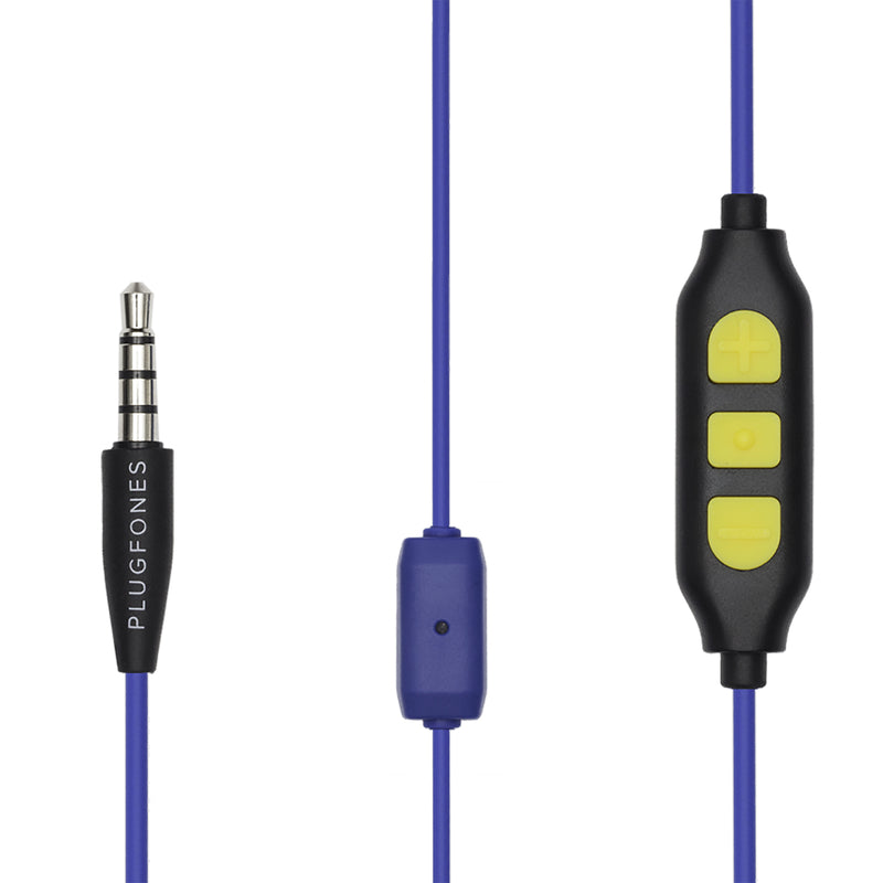 Plugfones Guardian Plus 29 dB Nylon/Silicone/Soft Foam 3.5 MM Jack Earplugs/Earphones w/Mic Yellow 1