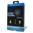 Plugfones Liberate 2.0 29 dB Nylon/Silicone/Foam Bluetooth Earplugs/Earphones w/Mic Yellow 1 pair