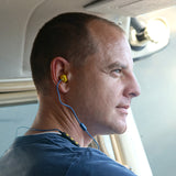 Plugfones Liberate 2.0 29 dB Nylon/Silicone/Foam Bluetooth Earplugs/Earphones w/Mic Yellow 1 pair