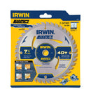Irwin Marathon 7-1/4 in. D X 5/8 in. Carbide Circular Saw Blade 40 teeth 1 pk