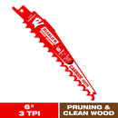 Diablo Demo Demon 6 in. Carbide Tipped Pruning & Clean Wood Reciprocating Saw Blade 3 TPI 1 pk