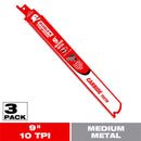 Diablo Steel Demon 9 in. Carbide Reciprocating Saw Blade 10 TPI 3 pk