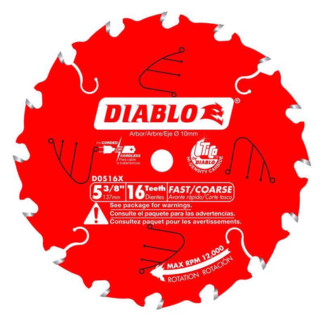 SAW BLADE 5-3/8" 16T
