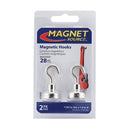 Magnet Source 1.4 in. L X .787 in. W Silver Magnetic Hook 28 lb. pull 2 pc