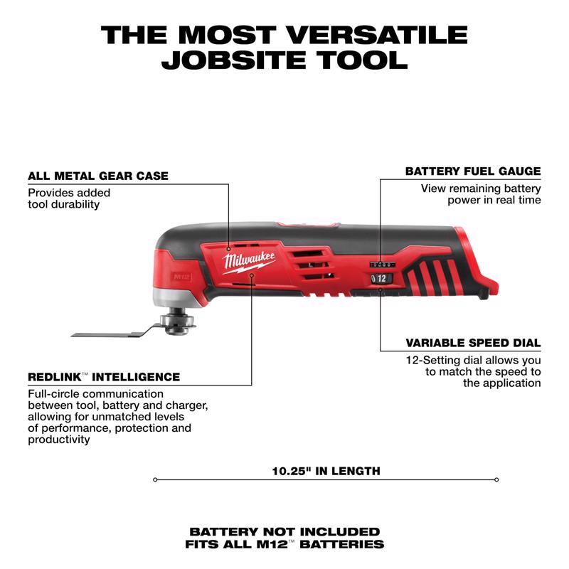 Milwaukee M12 Cordless Oscillating Multi-Tool Tool Only