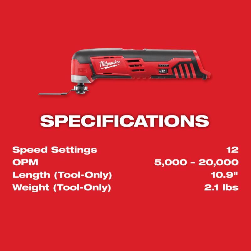 Milwaukee M12 Cordless Oscillating Multi-Tool Tool Only